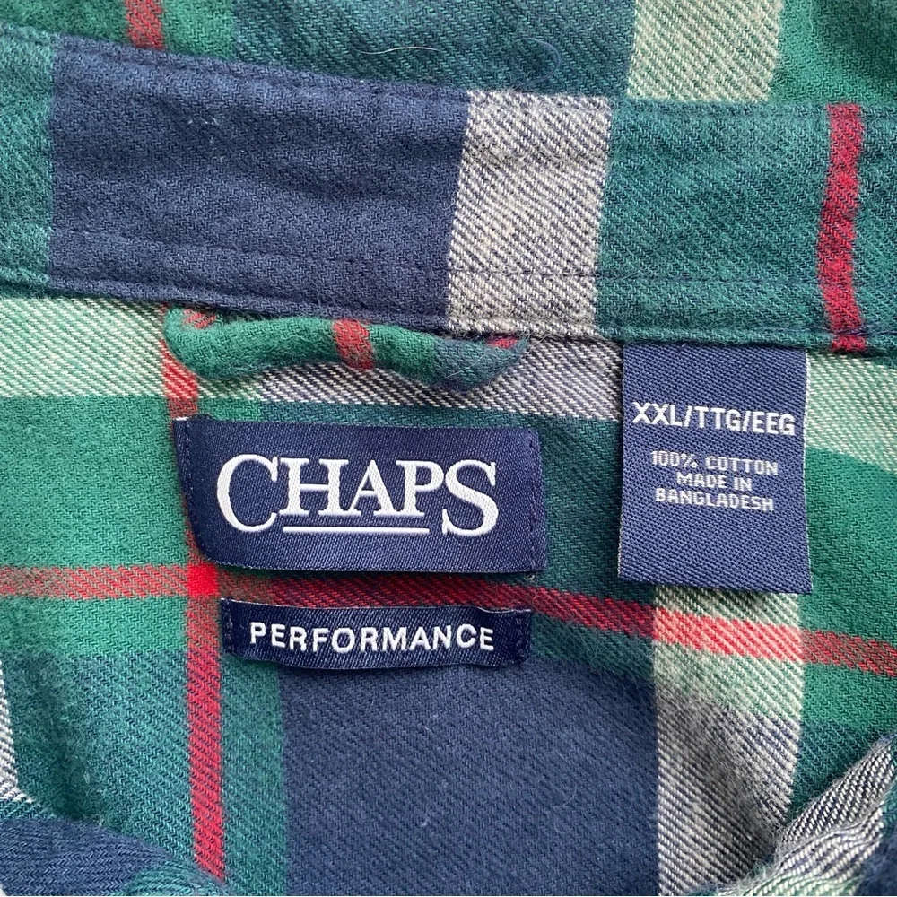 Ralph Lauren Chaps Performance Plaid Checked Button Down Shirt Size XXL - Picture 5 of 11